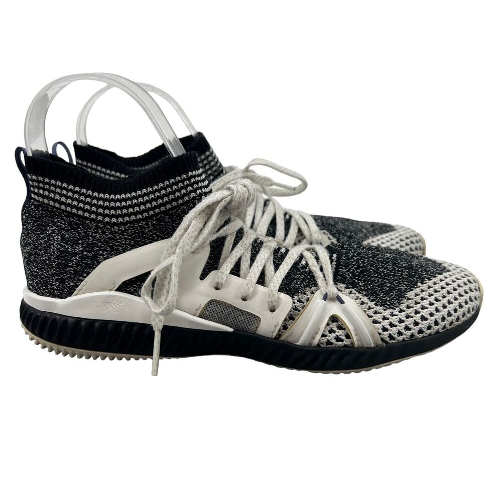 Adidas Stella McCartney CrazyTrain Shoes Womens 6 Black White HighTop Lace Up